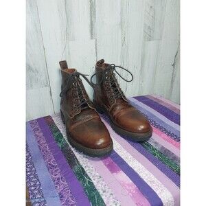 PATINA (Portland Leather Goods) Premium Pebble Brown Boots, Men’s 9 Lace Up